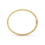 ELSIE LOVE Clover Bracelet Women 18K Gold Plated V Gold Zirconia PVD 5x Layered Luxury Bangle 6.3" - Image 3