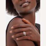 Serpenti Ring, White Gold Plated, CZ Paved - Image 3
