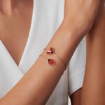 ELSIE LOVE Ladybug Bracelet | 925 Silver, 18K Rose Gold Plated | Carnelian & Onyx | Lucky Charm Jewelry - Image 2