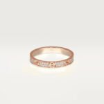 ELSIE LOVE Screw Slim Ring Women 18K Gold Plated V Gold PVD 5x Layered Zirconia 2.6mm Band - Image 3