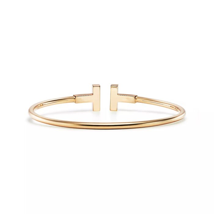 T Bangle with Mother of Pearl (Gold) - Image 3