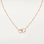 ELSIE LOVE Love Intertwined Necklace Women 18K Gold Plated V Gold PVD 5x Layered Zirconia 17-Inch Chain - Image 4