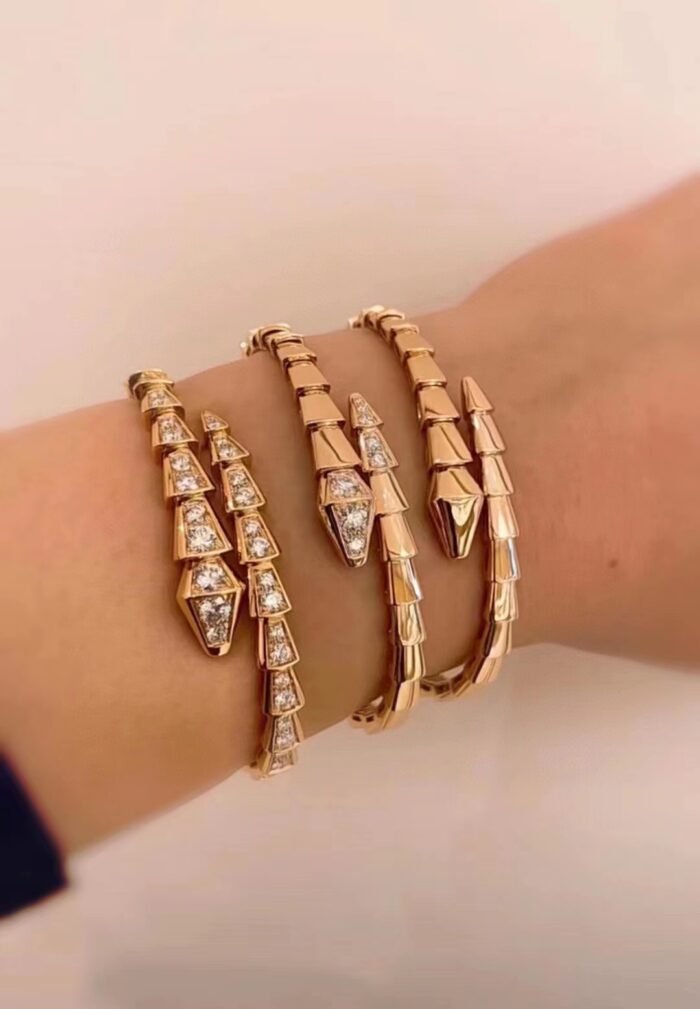 ELSIE LOVE Serpenti Bracelet 18K Gold Plated CZ - Image 6