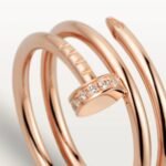 ELSIE LOVE Double Ring Nail Ring, Women’s 18K Gold Plated Cubic Zircon Open Ring - Image 4