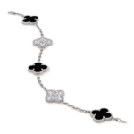 ELSIE LOVE Clover Leaf Bracelet ,925 Silver, 18k Gold Plated - Image 8