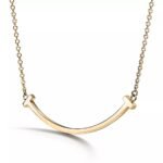 ELSIE LOVE Smile Pendant Small | V Gold 18K Gold Plated Minimalist Necklace - Image 4