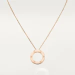 ELSIE LOVE Circle Pendant Necklace Women 18K Gold Plated V Gold PVD 5x Layered 17-Inch Chain - Image 4
