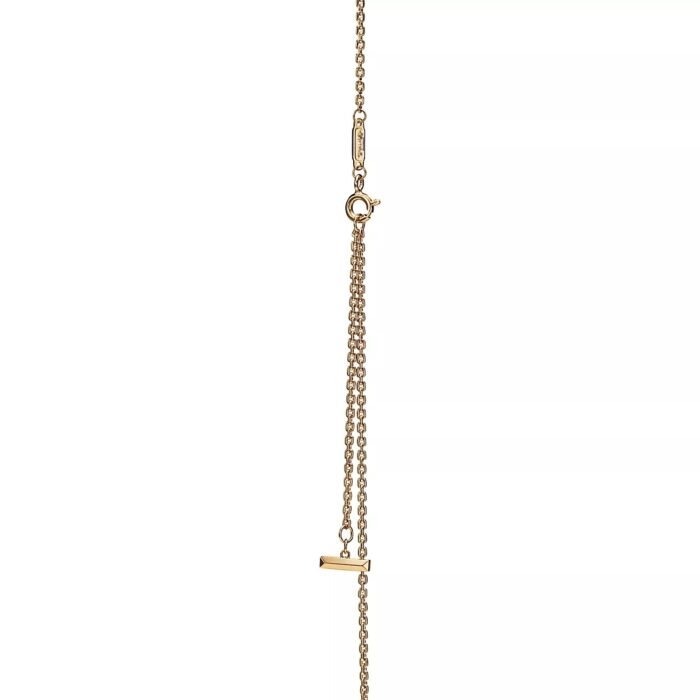 ELSIE LOVE T1 Circle Pendant Necklace – 18K Gold Plated, Small Motif, Adjustable 16-18" Chain, Minimalist V Gold Jewelry - Image 4