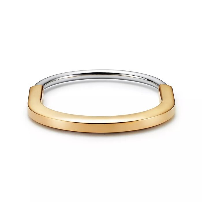 ELSIE LOVE Lock Bracelet 18K Gold Plated with Zirconia, Medium Size - Image 4
