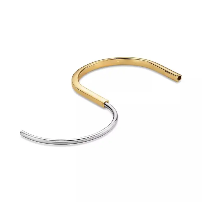 ELSIE LOVE Lock Bracelet Narrow | 18K Gold Plated V Gold PVD 5x Layered Medium - Image 4