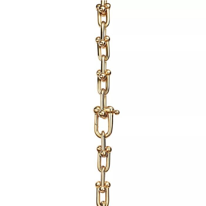 ELSIE LOVE Small Link Bracelet for Women, 18K Gold Plated, V Gold, PVD 5x Layered, Fits Medium Wrist - Image 5
