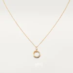 ELSIE LOVE Trinity Circle Pendant Necklace for Women, 18K Gold Plated V Gold, PVD Layered, Cubic Zircon - Image 4