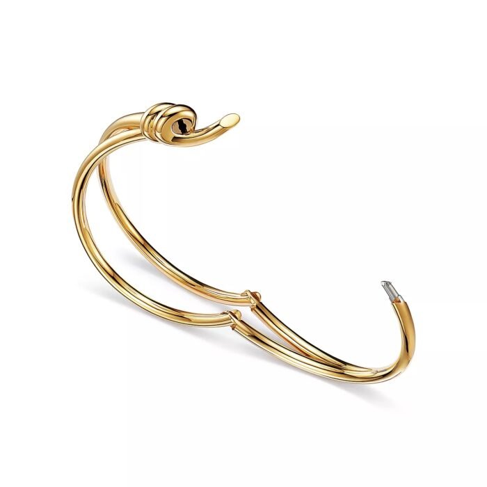 ELSIE LOVE Knot Bracelet 18K Gold Plated PVD 5x Layered Medium Size - Image 4