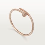 ELSIE LOVE Nail Bangle with Cubic Zirconia · 18K Gold / Rose Gold / Silver Plated · 3.5mm Open Bracelet - Image 4