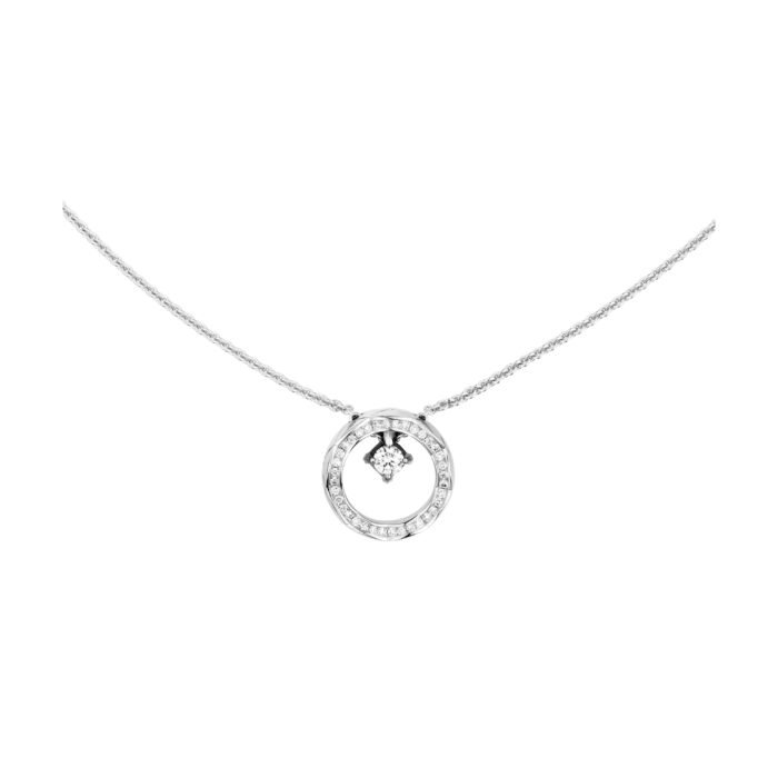 ELSIE LOVE Coco Crush Necklace Women 18K Gold Plated V Gold Zirconia PVD 5x Layered Circle Pendant - Image 4
