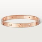 ELSIE LOVE Screw Bangle Bracelet Women 18K Gold Plated V Gold PVD 5x Layered Zirconia Classic Design 0.24in - Image 18