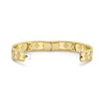ELSIE LOVE Clover Bracelet Women 18K Gold Plated V Gold Zirconia PVD 5x Layered Luxury Bangle 6.3" - Image 4