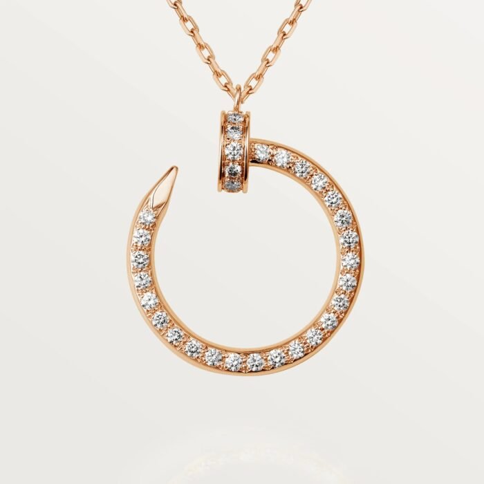 ELSIE LOVE Juste Un Clou Necklace,18k Gold Plated,Cubic Zircon Paved - Image 4
