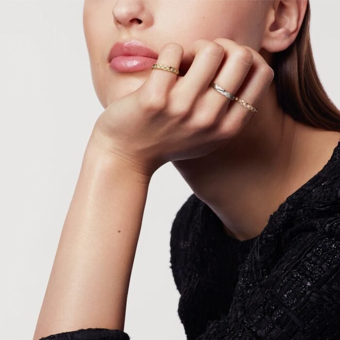 ELSIE LOVE Coco Crush Ring Women 18K Gold Plated 925 Silver Zirconia Ring PVD 5x Layered Fashion Band - Image 4