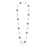 ELSIE LOVE Multi Clover Long Necklace for Women, 925 Sterling Silver, 18K Gold Plated - Image 20