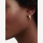 ELSIE LOVE Chain Link Earrings with Cubic Zirconia · 925 Sterling Silver · 18K White Gold Plated · PVD 5x Layered - Image 6