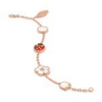 ELSIE LOVE Ladybug & Floral Bracelet | 925 Silver with 18K Rose Gold Plating - Image 4