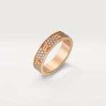 ELSIE LOVE Screw Ring Women 18K Gold Plated V Gold PVD 5x Layered Zirconia 4mm Band - Image 4