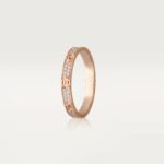 ELSIE LOVE Screw Slim Ring Women 18K Gold Plated V Gold PVD 5x Layered Zirconia 2.6mm Band - Image 4