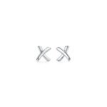 ELSIE LOVE X Earrings Small | V Gold 18K Gold Plated Minimalist Studs - Image 5