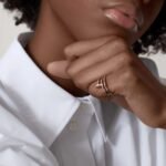 ELSIE LOVE Double Ring Nail Ring, Women’s 18K Gold Plated Cubic Zircon Open Ring - Image 5