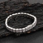 ELSIE LOVE Baguette Cuban Bracelet | 14K White Gold Plated 8mm Iced Out Cubic Zirconia - Image 5
