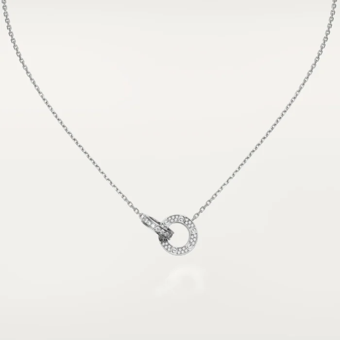 ELSIE LOVE Interlocking Circle Necklace Women 18K Gold Plated V Gold PVD 5x Layered Zirconia 17-Inch Chain - Image 5