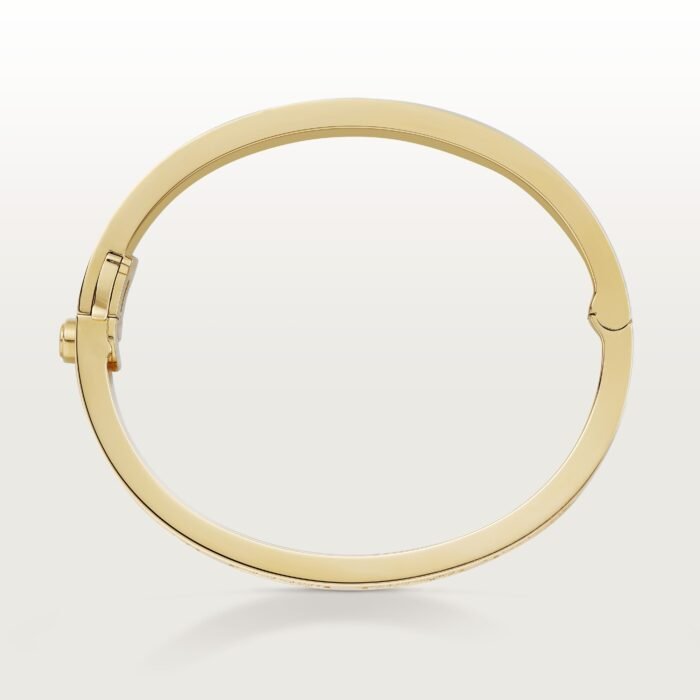 ELSIE LOVE Wide Pavé Bangle Bracelet Women’s Luxury 18K Gold Plated Zirconia Cuff - Image 5