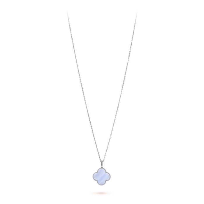 ELSIE LOVE Clover Pendant Necklace, Women’s Long Chain 925 Sterling Silver, 18K Gold Plated - Image 25