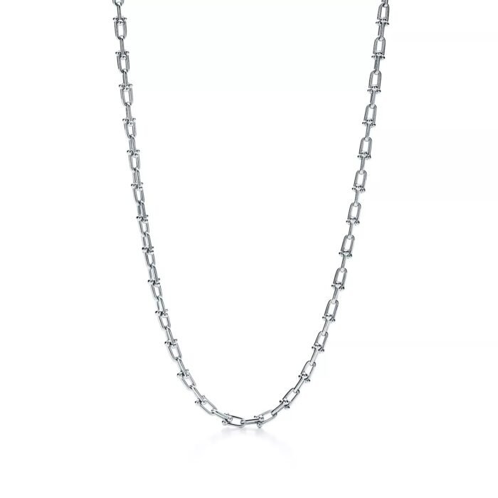 ELSIE LOVE Small Link Necklace 18K Gold Plated V Gold PVD 5x Layered 18" - Image 5