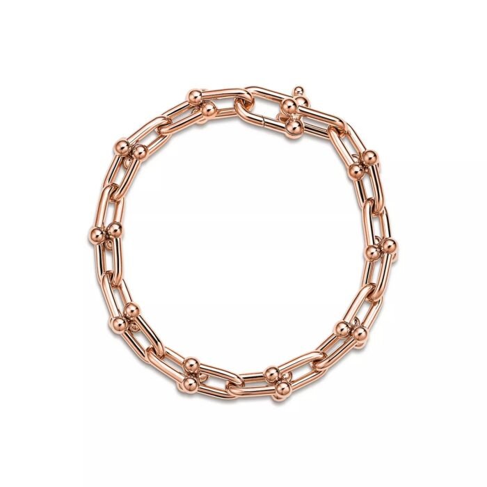 ELSIE LOVE Medium Link Bracelet for Women, 18K Gold Plated V Gold, PVD 5x Layered, Stylish Chain Design - Image 5