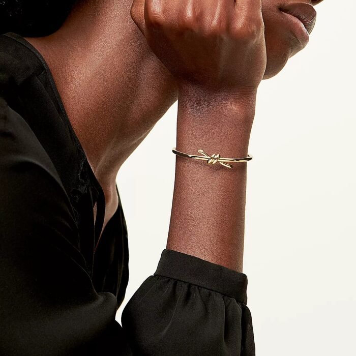 ELSIE LOVE Knot Bracelet 18K Gold Plated, PVD 5x Layered, Elegant & Versatile - Image 5