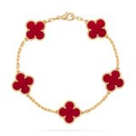 ELSIE LOVE Clover Leaf Bracelet ,925 Silver, 18k Gold Plated - Image 29