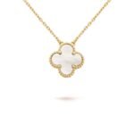 Clover Leaf Necklace,925 Silver, 18k Gold Plated - Image 5