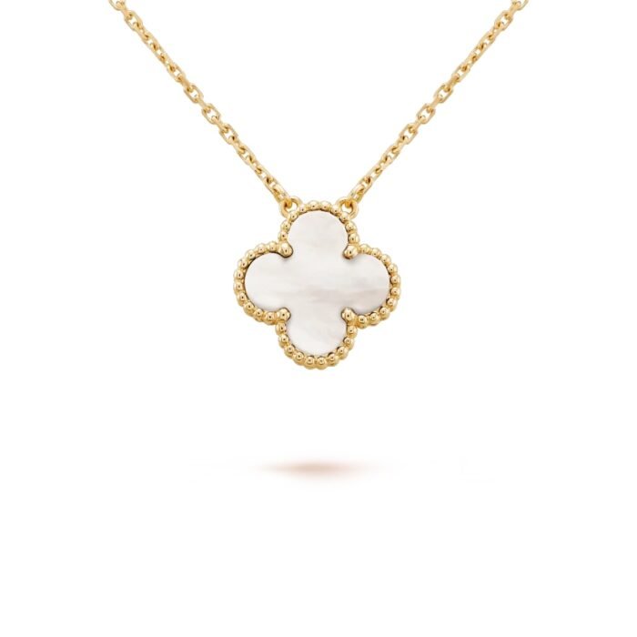 Clover Leaf Necklace,925 Silver, 18k Gold Plated - Image 5