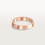 ELSIE LOVE Wedding Band · 18K Gold / Rose Gold / Silver Plated · V Gold · 3.6mm Classic Couple Ring - Image 5