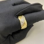 ELSIE LOVE Coco Crush Ring · 925 Sterling Silver 18K Gold Plated · Quilted Design with Full Zirconia Inlay · Luxury Women’s Ring - Image 5