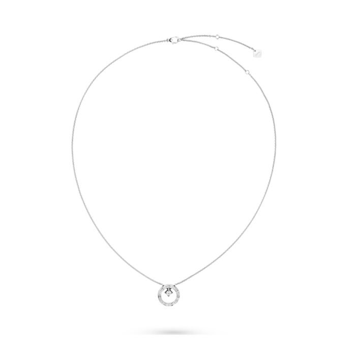 ELSIE LOVE Coco Crush Necklace Women 18K Gold Plated V Gold Zirconia PVD 5x Layered Circle Pendant - Image 5