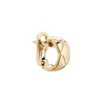 ELSIE LOVE Coco Crush Earrings Women 18K Gold Plated V Gold PVD 5x Layered Quilted Design - Image 5