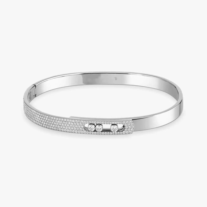 ELSIE LOVE Move Noa Bracelet Women 18K Gold Plated V Gold Zirconia PVD 5x Layered Bangle 4.5mm - Image 5