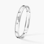 ELSIE LOVE Move Romane Bracelet Women 18K Gold Plated V Gold Zirconia PVD 5x Layered Double Band Bangle - Image 5