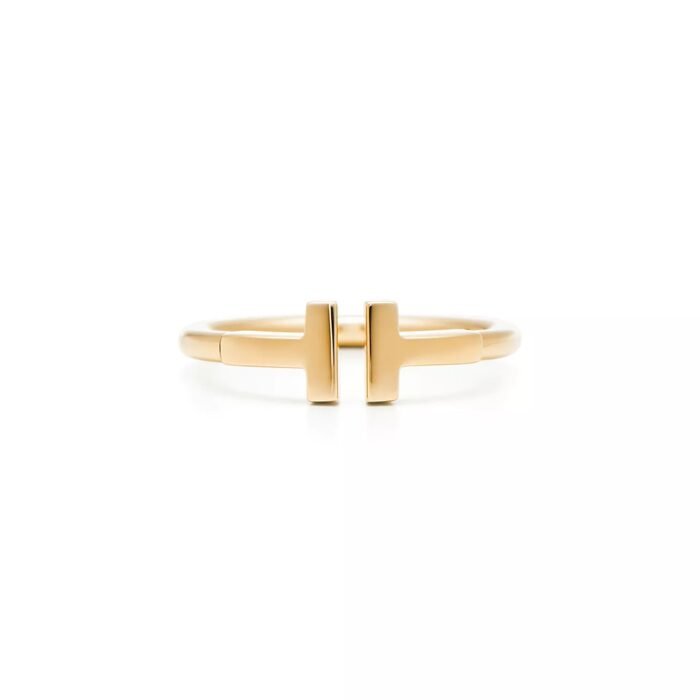 ELSIE LOVE T Ring Women 925 Silver 18K Gold Plated PVD 5x Layered Minimalist Open Band - Image 1