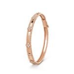 ELSIE LOVE Flower Bracelet Women 18K Gold Plated V Gold Zirconia PVD 5x Layered Elegant Bangle 6.69" - Image 5