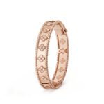 ELSIE LOVE Clover Bracelet Women 18K Gold Plated V Gold Zirconia PVD 5x Layered Luxury Bangle 6.3" - Image 5