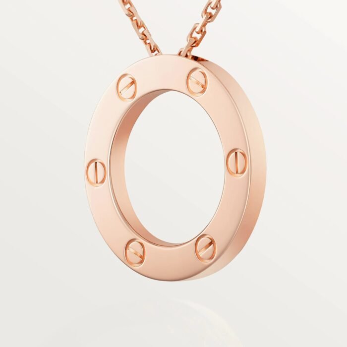 ELSIE LOVE Circle Pendant Necklace Women 18K Gold Plated V Gold PVD 5x Layered 17-Inch Chain - Image 5